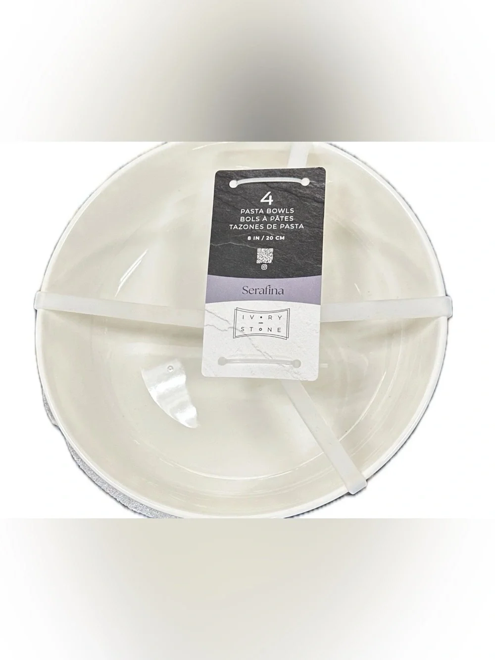 Serafina Ivory Stone Pasta Bowls - Set of 4 (Ivory)
